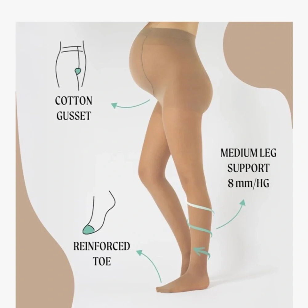 Maternity Support Tights - Tan in packaging never opened - Picture 1 of 2
